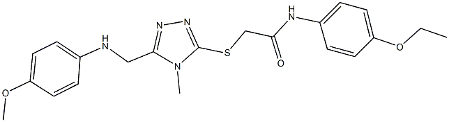 N-(4-ethoxyphenyl)-2-({5-[(4-methoxyanilino)methyl]-4-methyl-4H-1,2,4-triazol-3-yl}sulfanyl)acetamide Structural