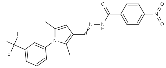 N'-({2,5-dimethyl-1-[3-(trifluoromethyl)phenyl]-1H-pyrrol-3-yl}methylene)-4-nitrobenzohydrazide Structural