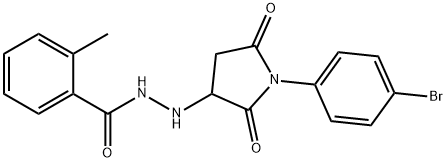 N'-[1-(4-bromophenyl)-2,5-dioxopyrrolidin-3-yl]-2-methylbenzohydrazide Structural
