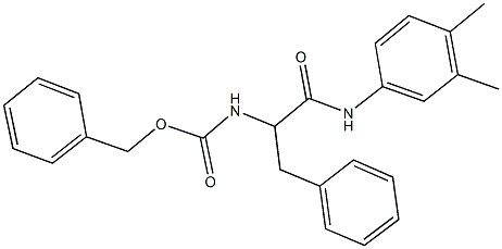 benzyl 1-benzyl-2-(3,4-dimethylanilino)-2-oxoethylcarbamate Structural