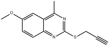 methyl 4-methyl-2-(prop-2-ynylsulfanyl)quinazolin-6-yl ether Structural