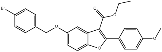 ethyl 5-[(4-bromobenzyl)oxy]-2-(4-methoxyphenyl)-1-benzofuran-3-carboxylate Structural