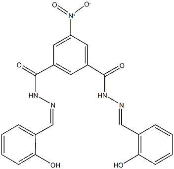 N'~1~,N'~3~-bis(2-hydroxybenzylidene)-5-nitroisophthalohydrazide Structural