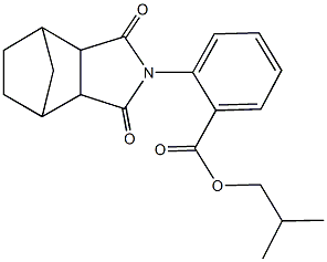 isobutyl 2-(3,5-dioxo-4-azatricyclo[5.2.1.0~2,6~]dec-4-yl)benzoate Structural