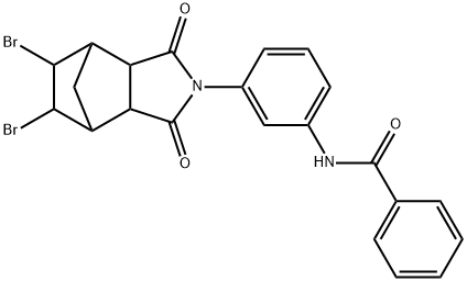 N-[3-(8,9-dibromo-3,5-dioxo-4-azatricyclo[5.2.1.0~2,6~]dec-4-yl)phenyl]benzamide Structural