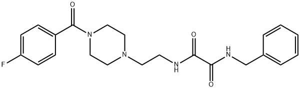 N~1~-benzyl-N~2~-{2-[4-(4-fluorobenzoyl)-1-piperazinyl]ethyl}ethanediamide Structural