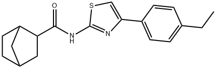 N-[4-(4-ethylphenyl)-1,3-thiazol-2-yl]bicyclo[2.2.1]heptane-2-carboxamide Structural