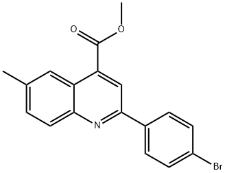 methyl 2-(4-bromophenyl)-6-methyl-4-quinolinecarboxylate Structural