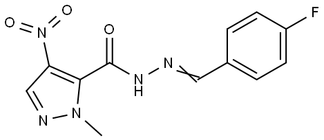 N'-(4-fluorobenzylidene)-4-nitro-1-methyl-1H-pyrazole-5-carbohydrazide Structural