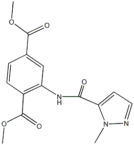 dimethyl 2-{[(1-methyl-1H-pyrazol-5-yl)carbonyl]amino}terephthalate Structural