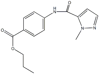 propyl 4-{[(1-methyl-1H-pyrazol-5-yl)carbonyl]amino}benzoate Structural