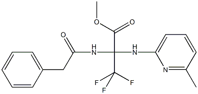 methyl 3,3,3-trifluoro-2-[(6-methyl-2-pyridinyl)amino]-2-[(phenylacetyl)amino]propanoate Structural
