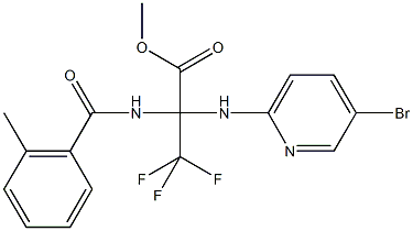 methyl 2-[(5-bromo-2-pyridinyl)amino]-3,3,3-trifluoro-2-[(2-methylbenzoyl)amino]propanoate Structural