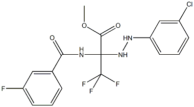 methyl 2-[2-(3-chlorophenyl)hydrazino]-3,3,3-trifluoro-2-[(3-fluorobenzoyl)amino]propanoate Structural
