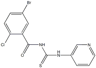 N-(5-bromo-2-chlorobenzoyl)-N'-pyridin-3-ylthiourea Structural