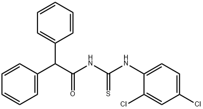 N-(2,4-dichlorophenyl)-N'-(diphenylacetyl)thiourea Structural