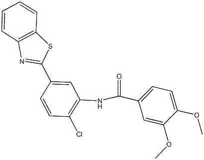 N-[5-(1,3-benzothiazol-2-yl)-2-chlorophenyl]-3,4-dimethoxybenzamide Structural