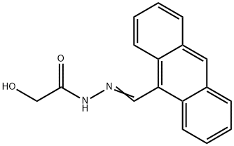 N'-(9-anthrylmethylene)-2-hydroxyacetohydrazide Structural