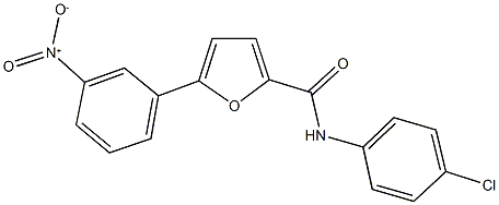 N-(4-chlorophenyl)-5-{3-nitrophenyl}-2-furamide Structural
