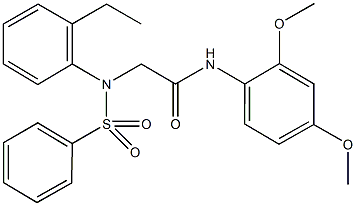 N-(2,4-dimethoxyphenyl)-2-[2-ethyl(phenylsulfonyl)anilino]acetamide Structural