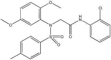 N-(2-chlorophenyl)-2-{2,5-dimethoxy[(4-methylphenyl)sulfonyl]anilino}acetamide Structural