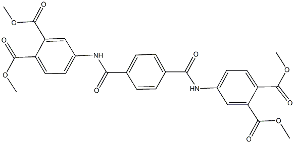 dimethyl 4-[(4-{[3,4-bis(methoxycarbonyl)anilino]carbonyl}benzoyl)amino]phthalate Structural