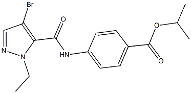 isopropyl 4-{[(4-bromo-1-ethyl-1H-pyrazol-5-yl)carbonyl]amino}benzoate Structural