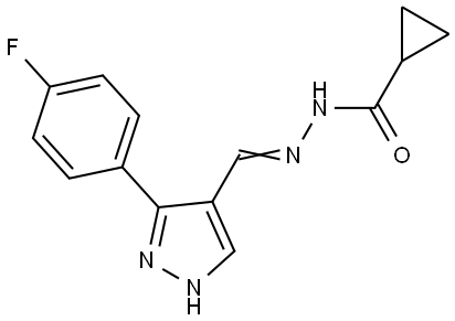 N'-{[3-(4-fluorophenyl)-1H-pyrazol-4-yl]methylene}cyclopropanecarbohydrazide Structural