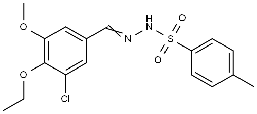 N'-(3-chloro-4-ethoxy-5-methoxybenzylidene)-4-methylbenzenesulfonohydrazide Structural
