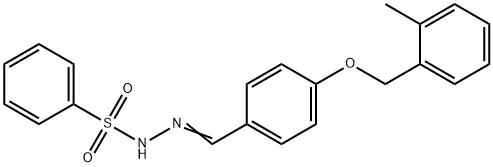 N'-{4-[(2-methylbenzyl)oxy]benzylidene}benzenesulfonohydrazide Structural