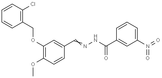 N'-{3-[(2-chlorobenzyl)oxy]-4-methoxybenzylidene}-3-nitrobenzohydrazide Structural