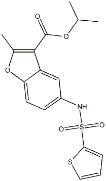 isopropyl 2-methyl-5-[(2-thienylsulfonyl)amino]-1-benzofuran-3-carboxylate Structural