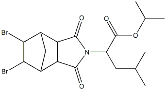 isopropyl 2-(8,9-dibromo-3,5-dioxo-4-azatricyclo[5.2.1.0~2,6~]dec-4-yl)-4-methylpentanoate Structural