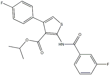isopropyl 2-[(3-fluorobenzoyl)amino]-4-(4-fluorophenyl)-3-thiophenecarboxylate Structural