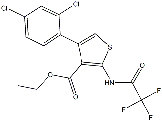 ethyl 4-(2,4-dichlorophenyl)-2-[(trifluoroacetyl)amino]-3-thiophenecarboxylate Structural