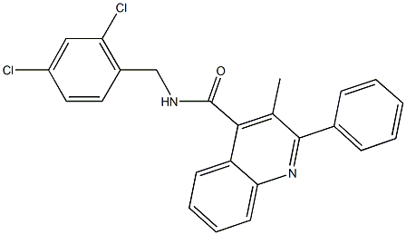 N-(2,4-dichlorobenzyl)-3-methyl-2-phenyl-4-quinolinecarboxamide Structural