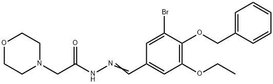 N'-[4-(benzyloxy)-3-bromo-5-ethoxybenzylidene]-2-(4-morpholinyl)acetohydrazide Structural