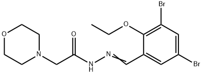 N'-(3,5-dibromo-2-ethoxybenzylidene)-2-(4-morpholinyl)acetohydrazide Structural