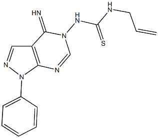 N-allyl-N'-(4-imino-1-phenyl-1,4-dihydro-5H-pyrazolo[3,4-d]pyrimidin-5-yl)thiourea Structural