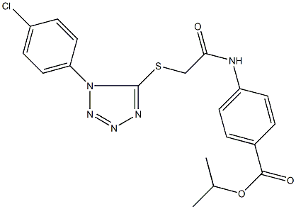 isopropyl 4-[({[1-(4-chlorophenyl)-1H-tetraazol-5-yl]sulfanyl}acetyl)amino]benzoate Structural