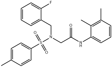 N-(2,3-dimethylphenyl)-2-{(2-fluorobenzyl)[(4-methylphenyl)sulfonyl]amino}acetamide Structural