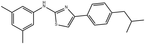 N-(3,5-dimethylphenyl)-4-(4-isobutylphenyl)-1,3-thiazol-2-amine Structural