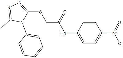 N-{4-nitrophenyl}-2-[(5-methyl-4-phenyl-4H-1,2,4-triazol-3-yl)sulfanyl]acetamide Structural