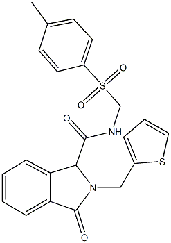 N-{[(4-methylphenyl)sulfonyl]methyl}-3-oxo-2-(2-thienylmethyl)-1-isoindolinecarboxamide Structural