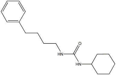 N-cyclohexyl-N'-(4-phenylbutyl)urea Structural