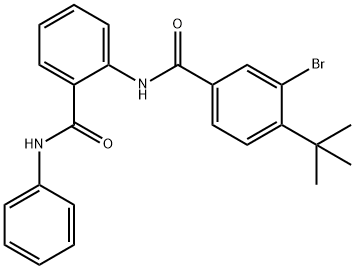N-[2-(anilinocarbonyl)phenyl]-3-bromo-4-tert-butylbenzamide Structural