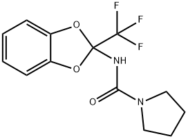 N-[2-(trifluoromethyl)-1,3-benzodioxol-2-yl]-1-pyrrolidinecarboxamide Structural
