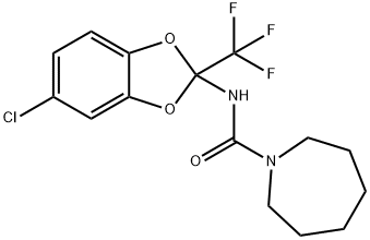 N-[5-chloro-2-(trifluoromethyl)-1,3-benzodioxol-2-yl]-1-azepanecarboxamide Structural