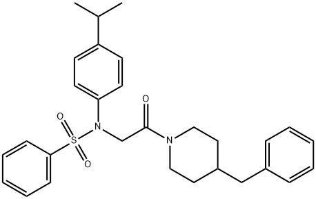 N-[2-(4-benzylpiperidin-1-yl)-2-oxoethyl]-N-(4-isopropylphenyl)benzenesulfonamide Structural