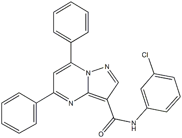 N-(3-chlorophenyl)-5,7-diphenylpyrazolo[1,5-a]pyrimidine-3-carboxamide Structural